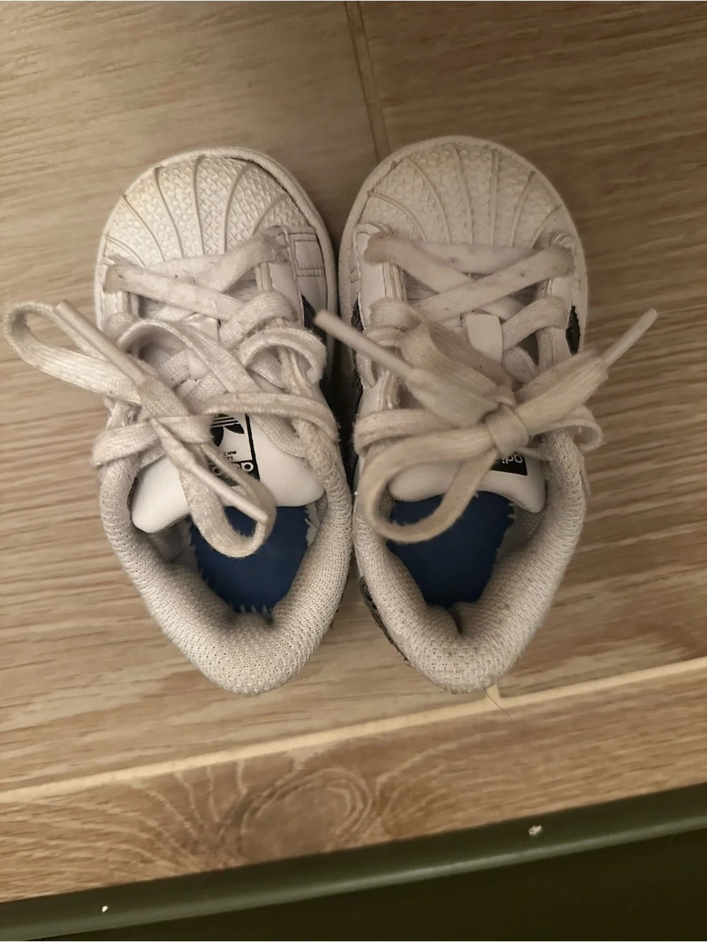 Adidas Toddler Superstars with Glitter Stripes